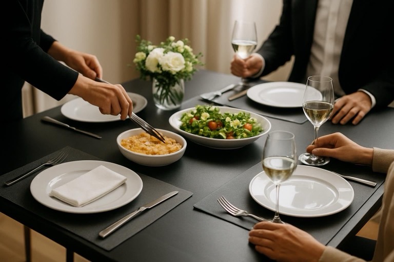 Mesa posta: Almoço de negócios