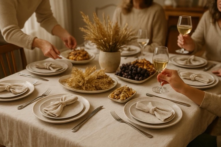 Mesa posta: Almoço de Ano Novo