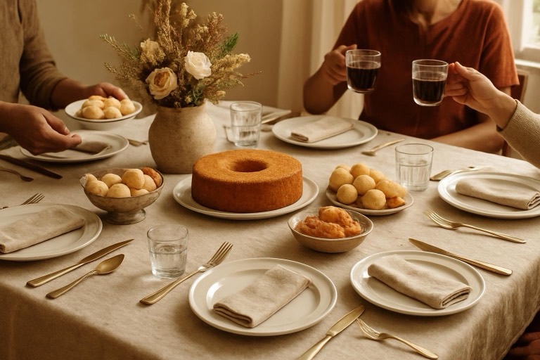 Mesa posta: Café colonial