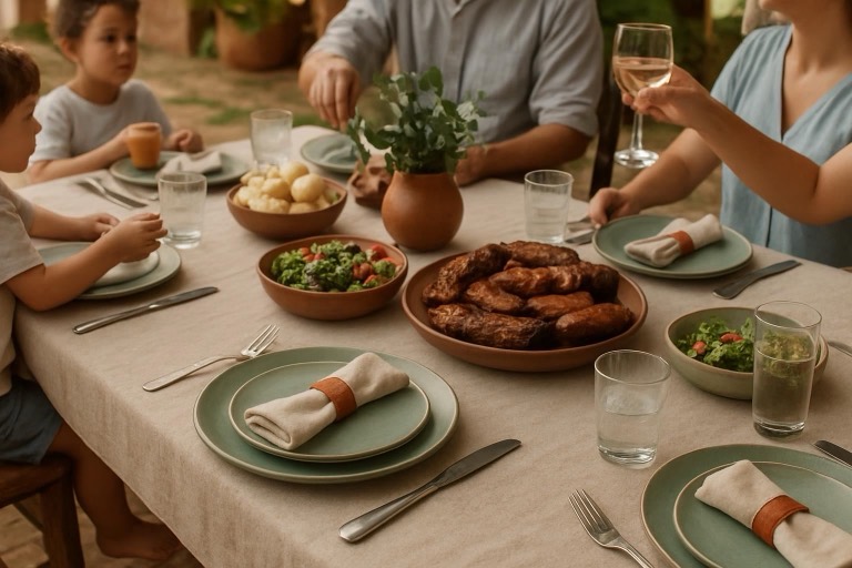 Mesa posta: Churrasco