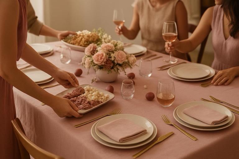 Mesa posta: Despedida de solteira