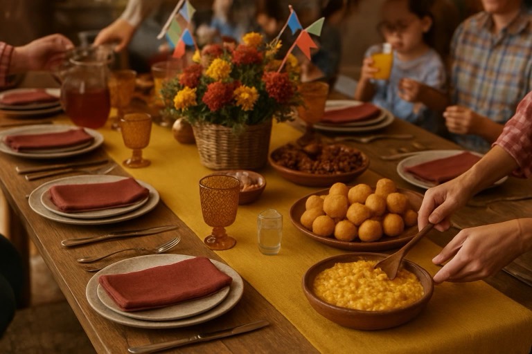 Mesa posta: Festa Junina