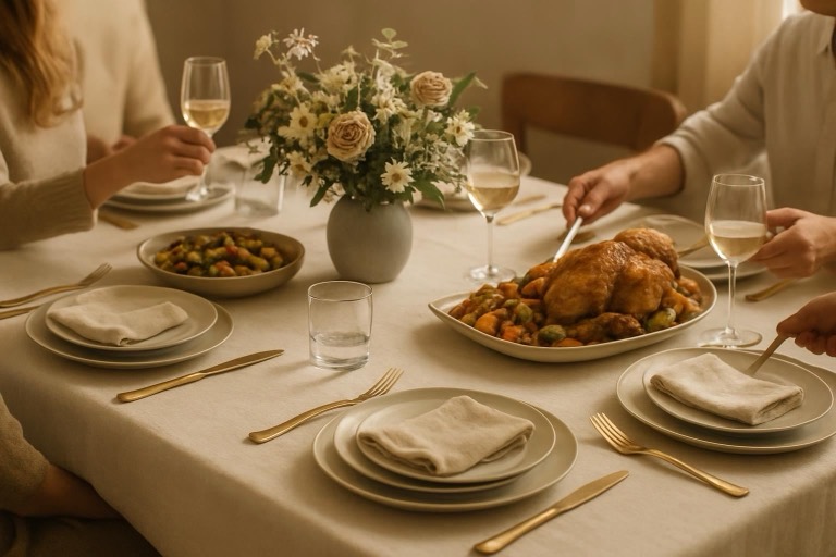 Mesa posta: Jantar em família