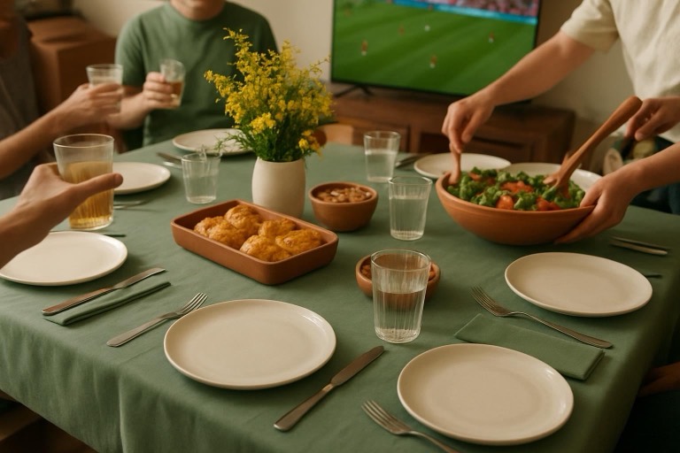 Mesa posta: Dia de jogo
