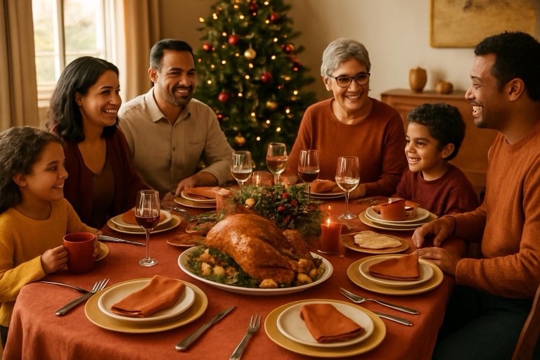 Mesa posta: Ceia de Natal