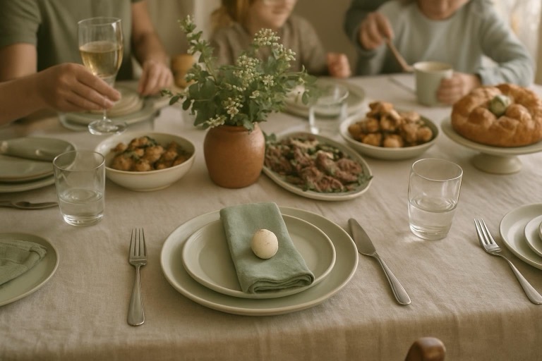 Mesa posta: Almoço de Páscoa